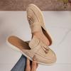 Women's Spring New Women's Wrap Head Half Drawback Wearing One Pedal Muller Lazy Shoes Casual Half Drawback