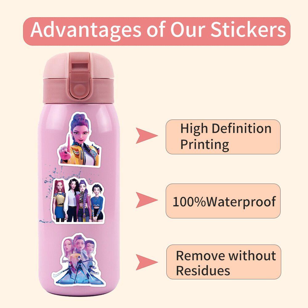 55pcs KPop Demon Hunters Cartoon Non-repeating Graffiti Stickers, Phone Cases, Suitcases, Water Bottles Stickers