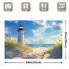 A Coastal Lighthouse Tapestry: Bring the Beauty of the Seaside into Your Home with This Stunning Wall Art Featuring a Majestic