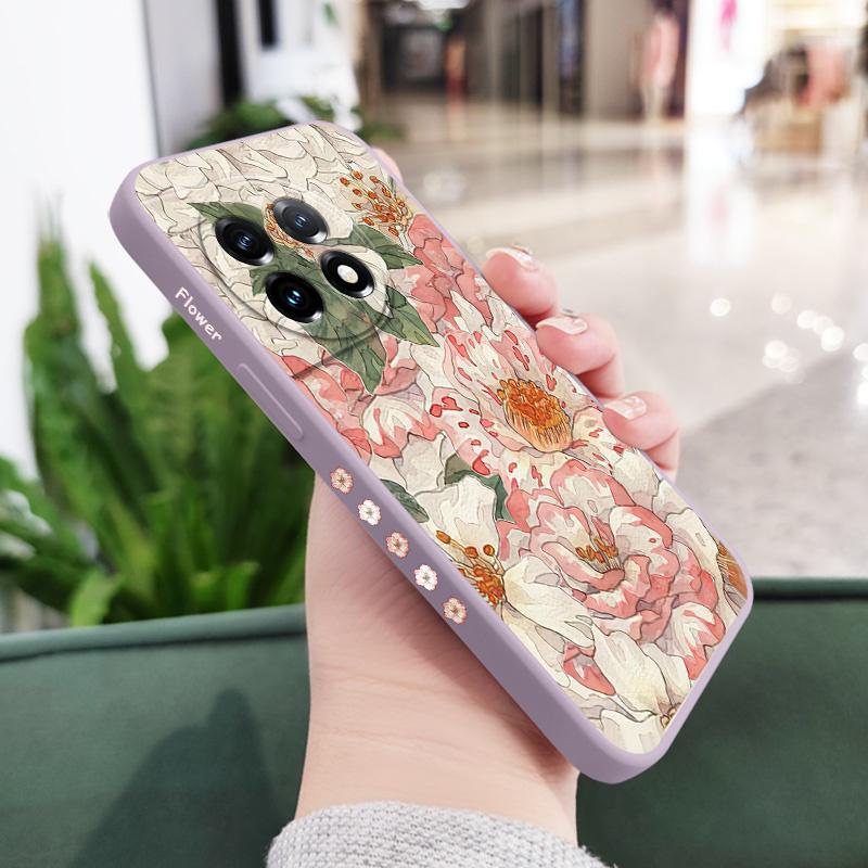 

Gorgeous Flower Phone Case For Oneplus 12 12R 11 11R 10 10R 10T 9R 9RT 9 8T 8 7 7T Pro 5G Liquid Silicone Cover OnePlus 10 Pro