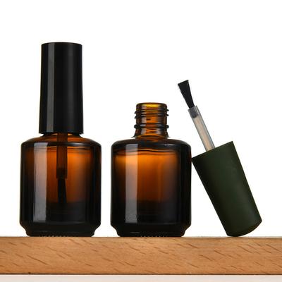 15Ml Boş Oje Anti-Işık Cam Oje Şişesi Kapaklı Fırça Kozmetik Kapları Taşınabilir Tırnak Şişesi Fırçalı