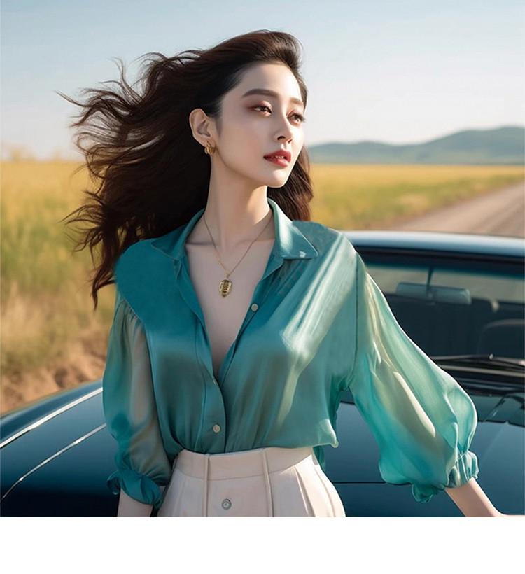 French Style Light Mature Style Exquisite Shirt for Women