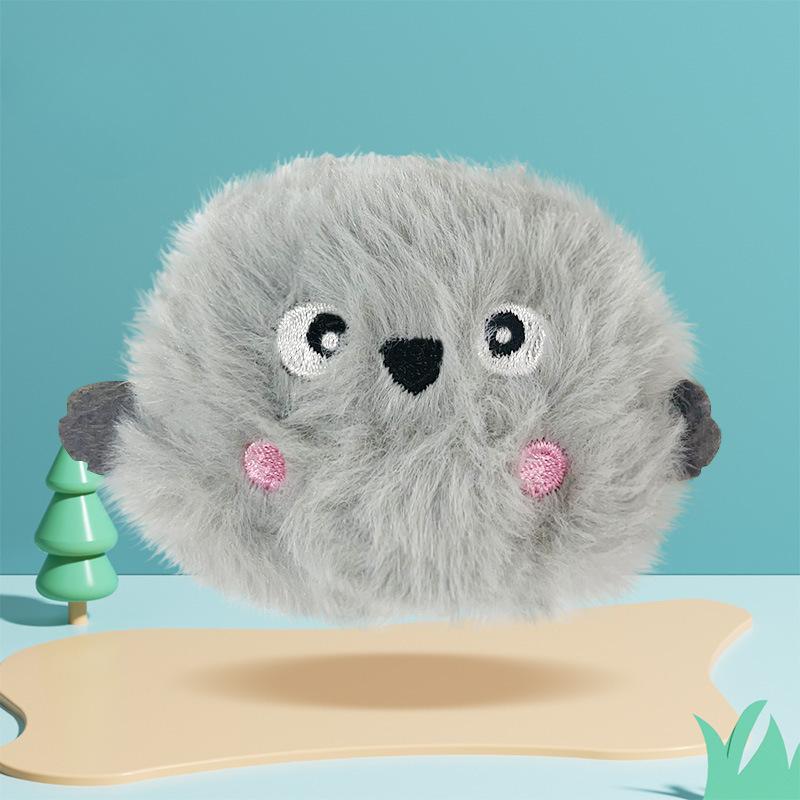 Haustier Bellender Ball Plüsch Sound Spielzeug Cartoon Tier Lustige Katze Ball Kratzfest und Bissfest Katze Selbstbefriedigung Stressabbau Spielzeug