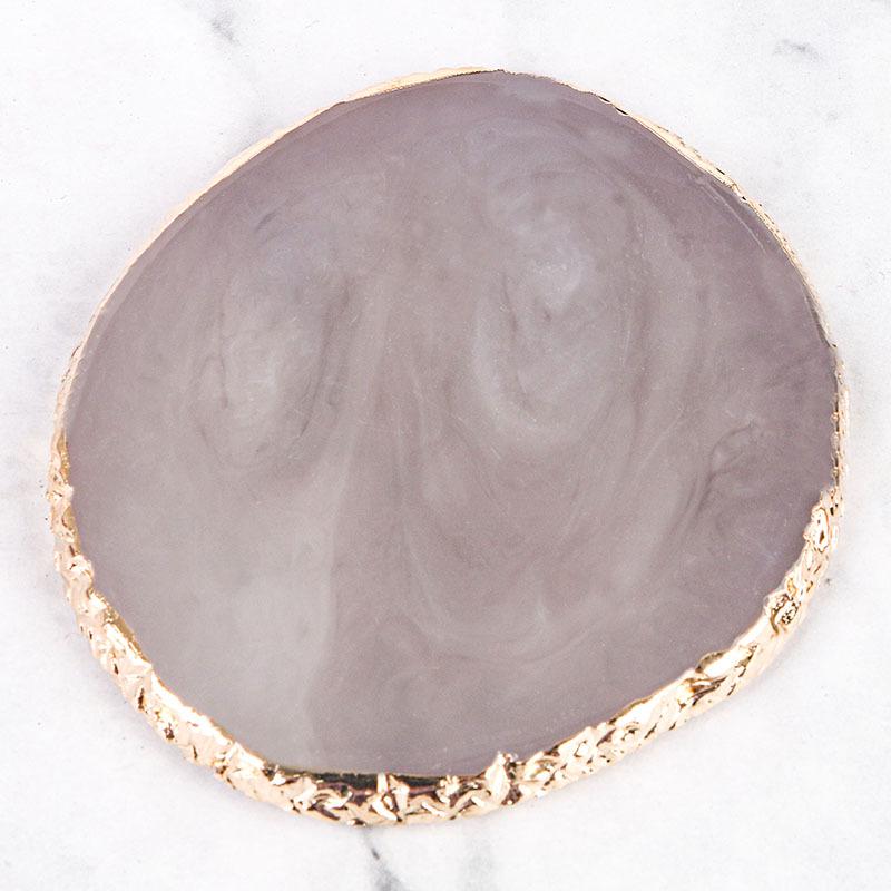 Gold Edge Resin Agate Nail Art Palette
