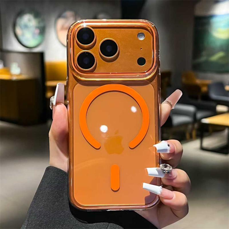 Transparente Ultradünne PC Magsafe Hülle für iPhone 17 16 15 14 Pro Max 17 Air Klar Candy Farbe Stoßfeste Hülle