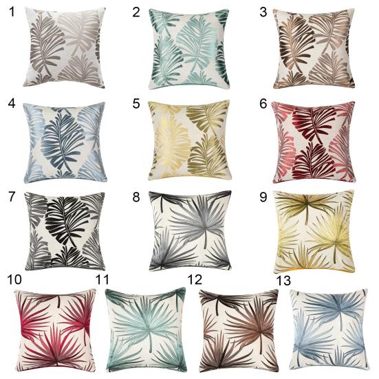 Pillow Case Skin-friendly Plant Pattern Polyester Decorative Sofa Cushion Cover for Home