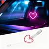 Rear View Mirror Charm LED Heart Shaped Automotive Interior Decoration Rear Bumper Warning Ring For SUV RV Sedan Truck Auto