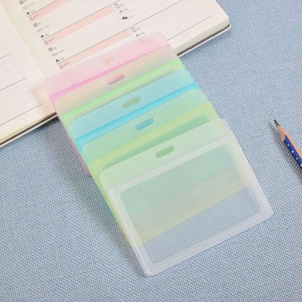 Retractable Key Holder Transparent Badge Holder Name Card Cover ID Card Holder Bank Card Holder