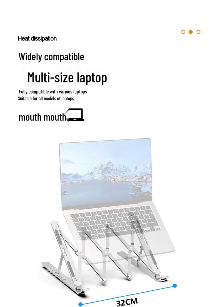 Přenosný stojan na notebook a tablet z hliníkové slitiny s odvodem tepla a nastavitelnou výškou