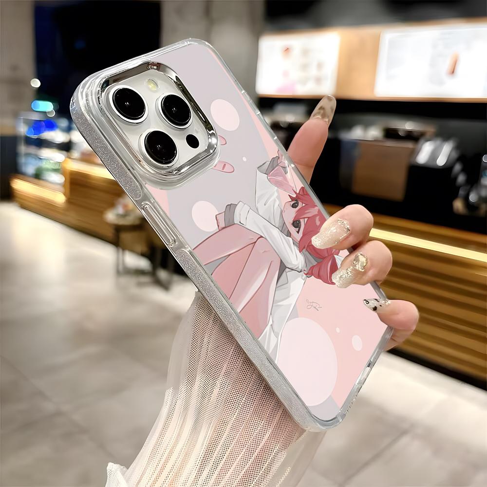 Fukouna Girl K-Kasane T-Teto Phone Case For Iphone 17 16 15 14 13 12 11 Pro Max Xr Air Plus Silicone Cover Silver Hard Shell Co