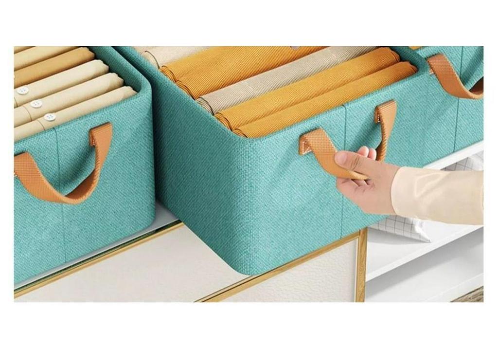 Steel Frame Large Capacity Foldable Storage Box for Toys, Clothes, Pants, and Wardrobe Organization