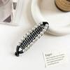 Wind Pearl Diamond-encrusted Hair ClipBlack Ponytail ClipBanana Clip Hair Comb Women's Hair Accessory