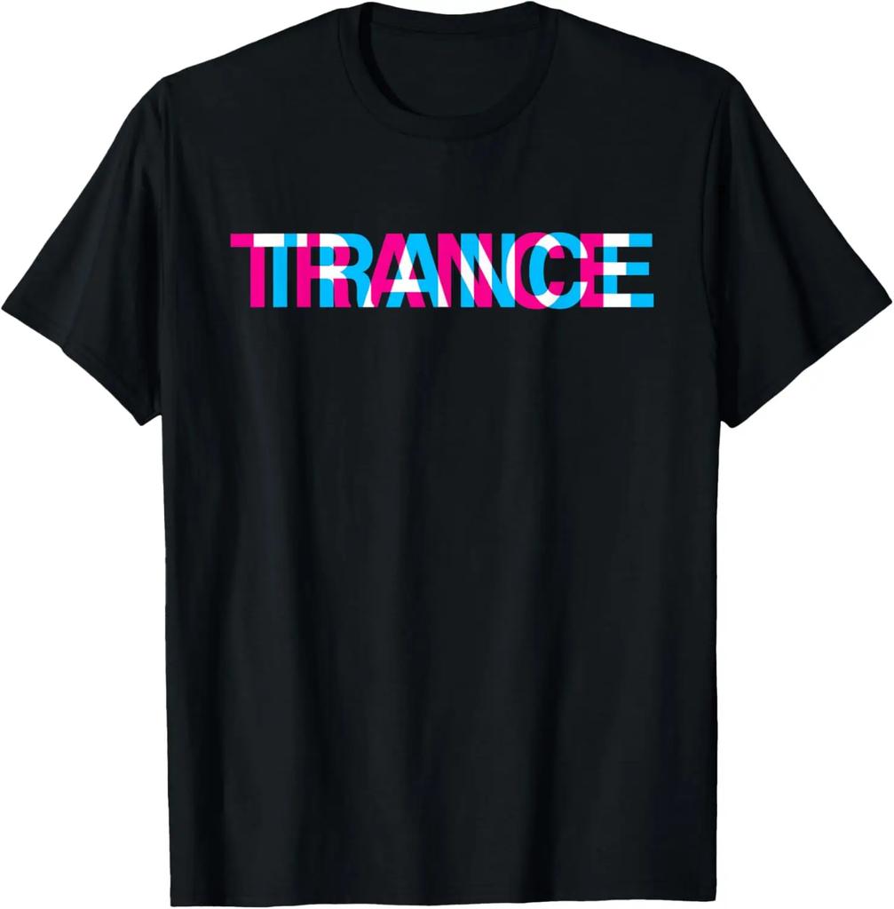 Trance Music Optical Illusion Glitch Trippy EDM Rave TShirt Unisex Summer Streetwear Tops Personalized Clothing Camisas