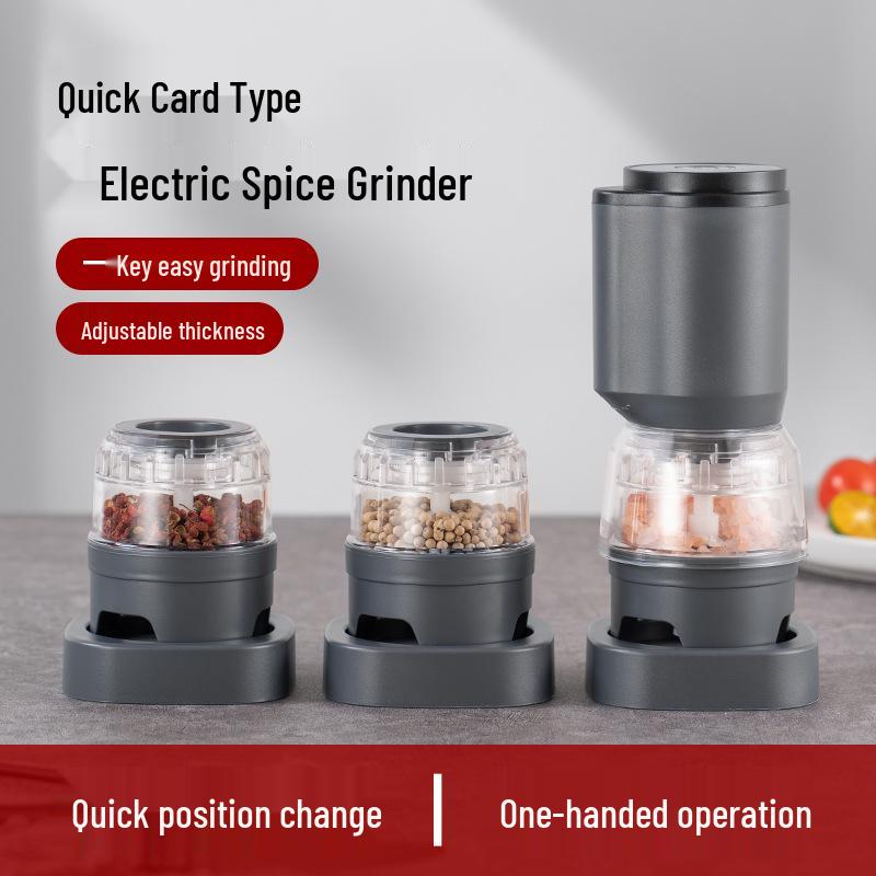 Wireless Quick-Release Electric Grinder: Adjustable Coarseness & Fast-Swap Chamber for Home Kitchen