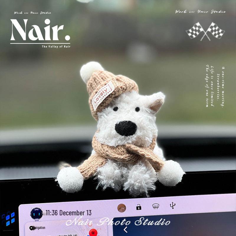 West Highland Puppy Car Ornament - Column Mount Central Screen Decoration