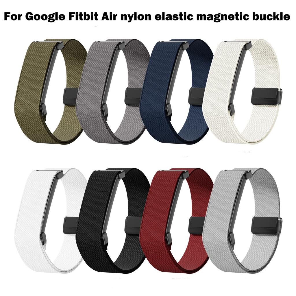 Uomo donna Cinturino ad anello in nylon per orologio fibbia magnetica per Google Fitbit Air Bracelet