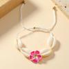 Bohemian Shell Flower Necklace & Bracelet Set: European-American Fashion Choker & Sweater Chain