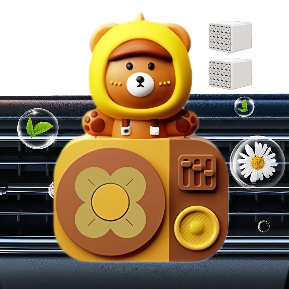 

Vent Air Freshener Magnetic Cute Vent Diffuser Car Air Outlet Clip Freshener Pendant For Automotive Sedan Pickup Scooter SUV кавовий