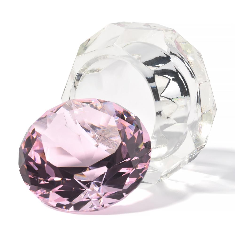 1PC Damiond Shaped Glass Nail Cup Colorful Dappen Dish Lid Cup Holder Equipment Nail Art Tools