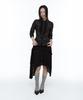 Rough Neck Asymmetrical Tie Knit Skirt Black