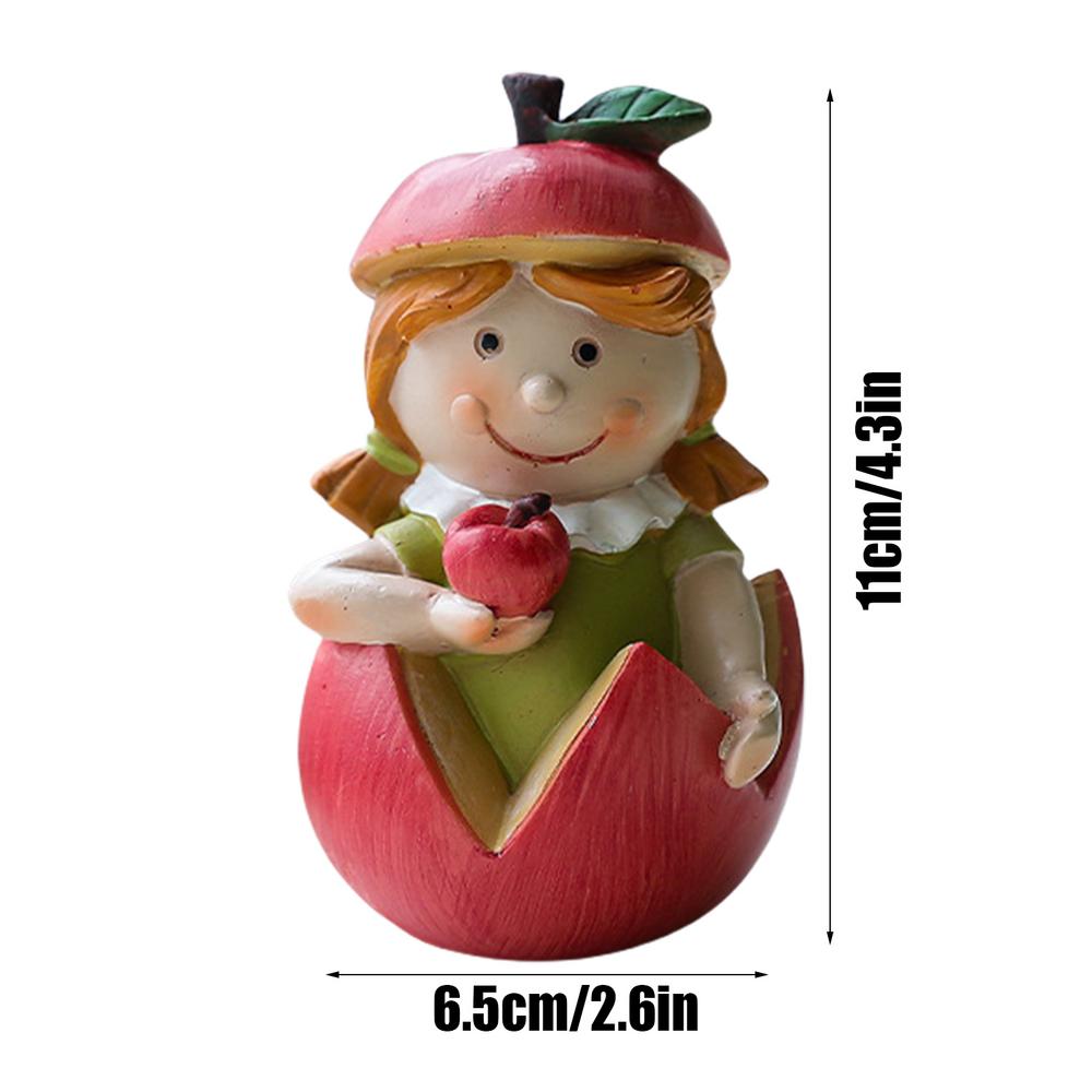 Cute Fruit Decorations Desk Cartoon Figurines Portable Design Cute Sculptures Decoration Ornament For Tabletop Home