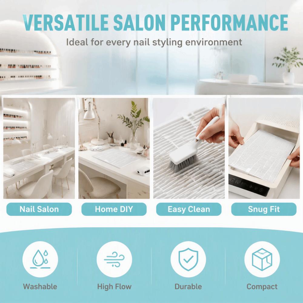 Reusable Nail Suction Machine Filter Dust Collection Filter  Professional Salon Use