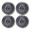 4PCS RC Beadlock Wheel Rim Set 1.9 Inch Aluminum Alloy 1 10 RC Car Wheel Hub for Axial SCX10 I II III Grey