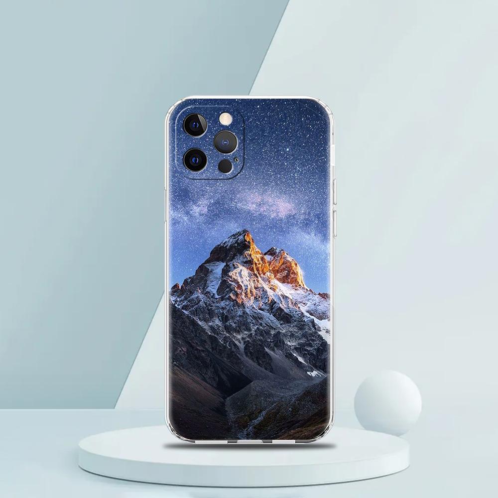 Everest Mountain World First Luxury Phone Case For iPhone 16 15 14 13 12 11 Pro Max XS X XR SE 7 8 Plus Silicone Clear Cover