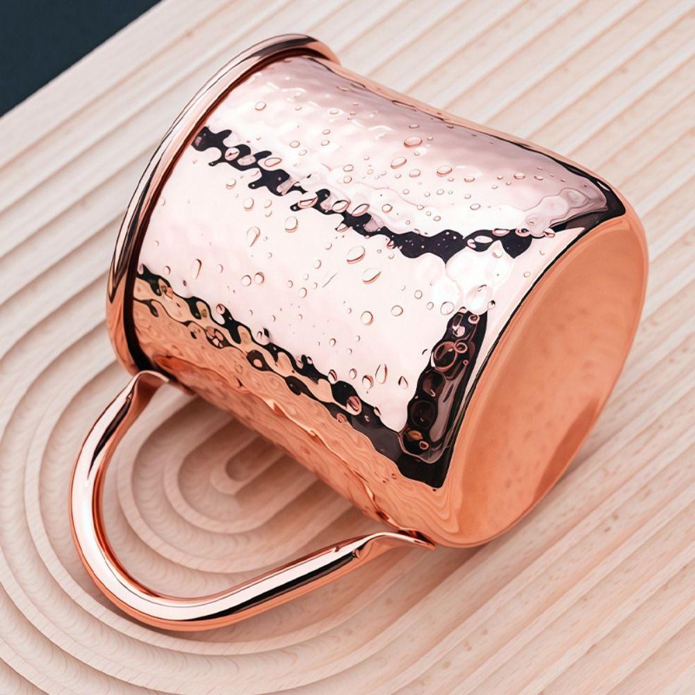 New Durable Copper Moscow Mule Mug 550Ml Rose Gold Coppery Beer Mugs Metal Silver Coffee Cup Bar Drinkware