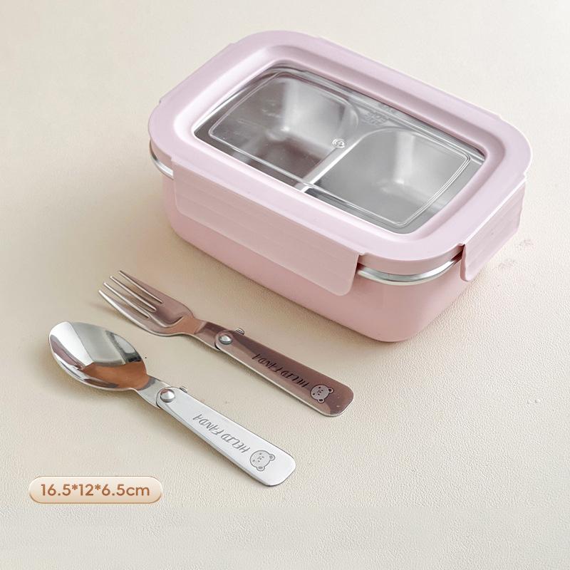 Divided Bento Lunch Box Detachable Lid Student Portable Large Capacity Sealed Lunch