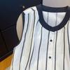 Striped Thin Sleeveless Women Vest Tops 2025 New Summer Loose O Neck Tank Tops Female
