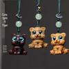 Sandalwood Zodiac Tiger Keychain Phone Pendant – Cultural Plaything & Night Market Accessory