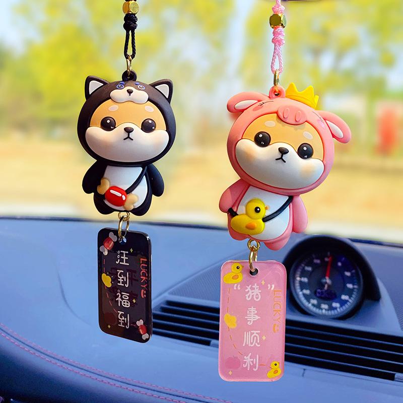 Chinese Pendant Car Zodiac Signs Rearview Mirror Decoration Pvc Gift Ornaments