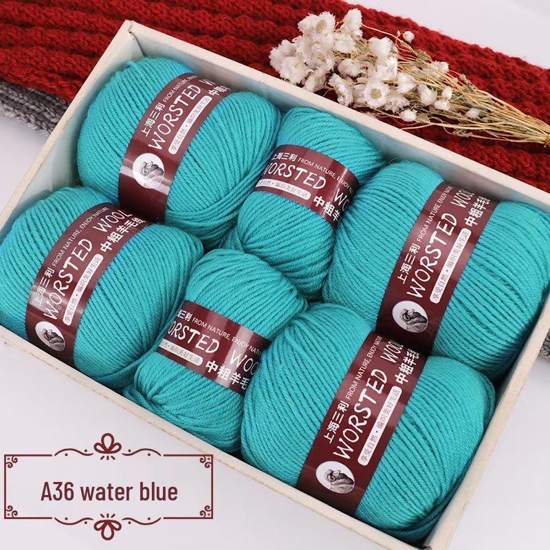 Sanli Wool Yarn 290: Medium Thick Knit Sweater, Scarf, and DIY Seat Cushion