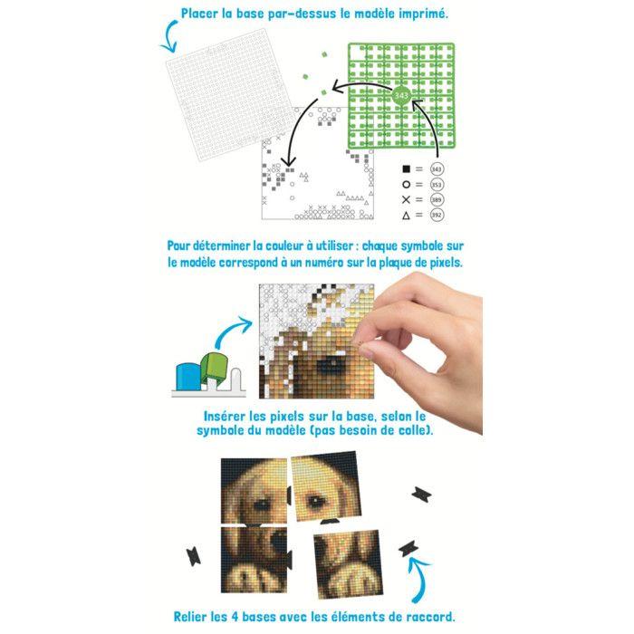 Kreativní sada - PIXEL - Obraz 12 x 12 cm - Pes - 3D - Smíšený - Od 5 let