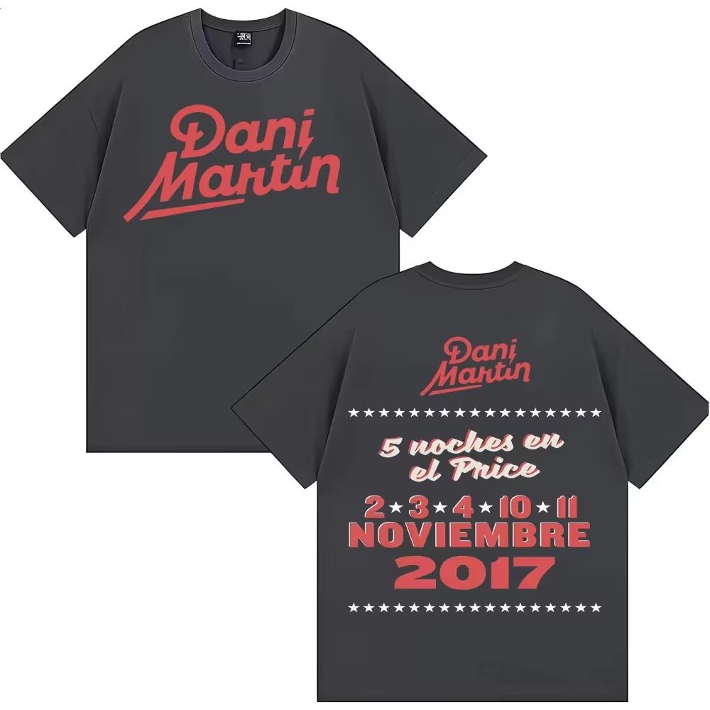 Rapper Dani Martin Noviembre Merch Tee Shirt Men Clothing Harajuku Gothic T Shirts Casual Pure Cotton High Quality Tshirts