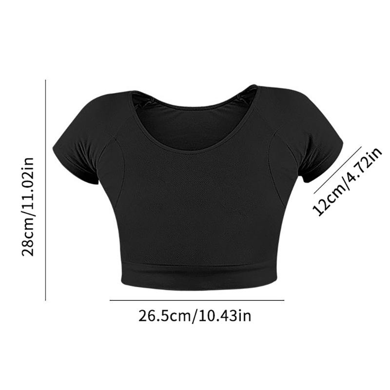 Chaleco Absorbe Sudoración Axilas Malla Secado Rápido Forma Camiseta Transpirable Absorción de Sudoración Manchas Anti-Sudor Seda de Leche