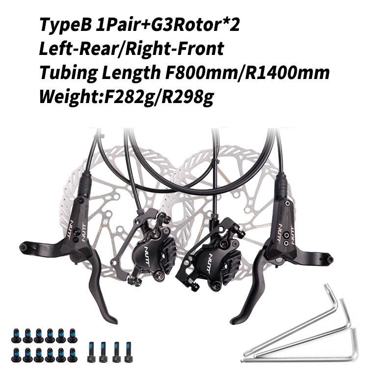 Frână cu Disc cu 2 Pistoane NUTT pentru Bicicletă MTB Bicicletă de Șosea Kit Hidraulic de Piese pentru Bicicletă cu Componente de Frână de Înaltă Performanță
