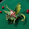 Exquisite Xmas Gift for Friends 2Pcs Santa Dragon Rider Christmas Ornament, 2D Acrylic Flying Artistic And Decor Claus Hanging Decor, Festive