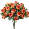 10 Heads Artificial Flower Silk Rose Leaves Bouquet Fake Flower Plant For Wedding Table Party Vase Home Decor YSL