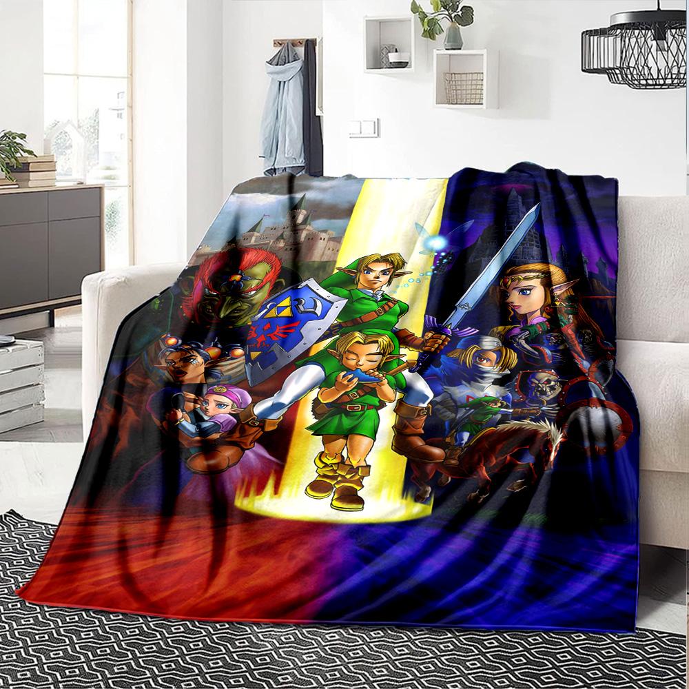 1pc Links Epic Adventure Hyrule Flannel Blanket for Super Soft Cute Comfort Blanket for Travel Bedding Couch Sofa Blanket Y82550