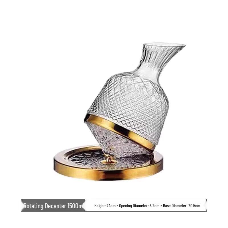 Sichun Luxury Rotating Crystal Wine Decanter Set