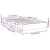 Solid Wood Bed without Mattress 75 x 190 cm Oak Wood