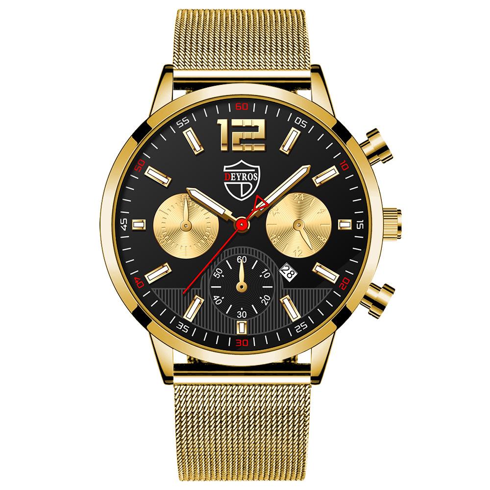 Stainless Steel Strap Luminous Calendar Men'S Watch Automatic Quartz Watch
