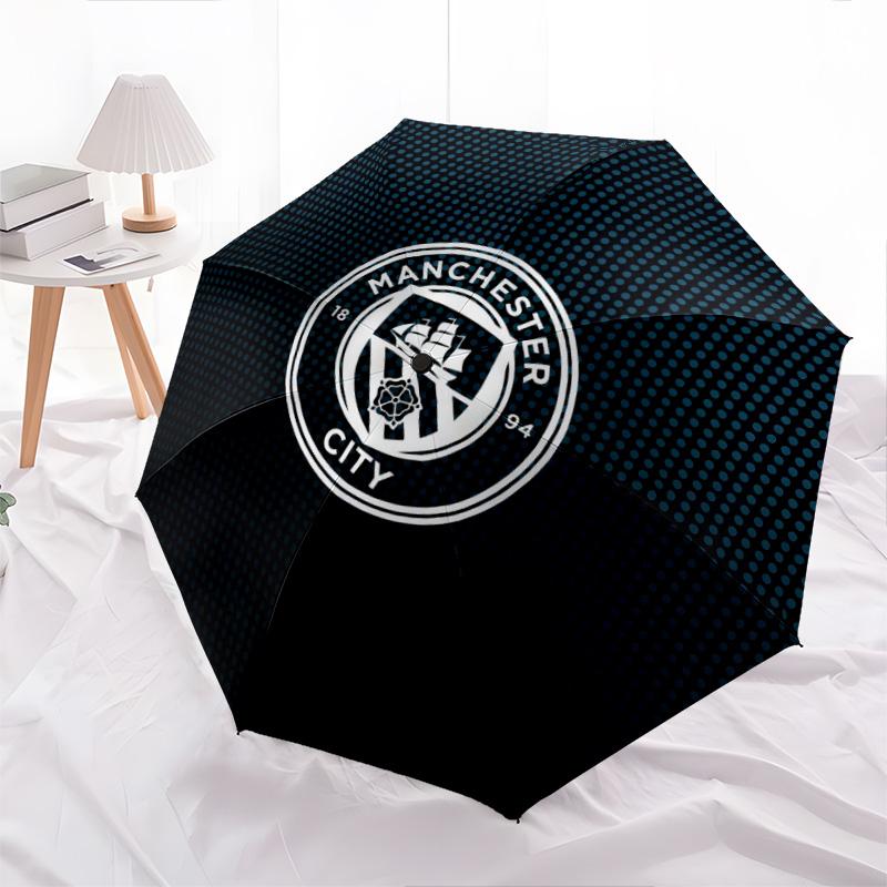 Manchester City Football Club2pattern, automatic folding umbrella, portable and foldable design, 8 ribs, a Christmas or birthday gift.