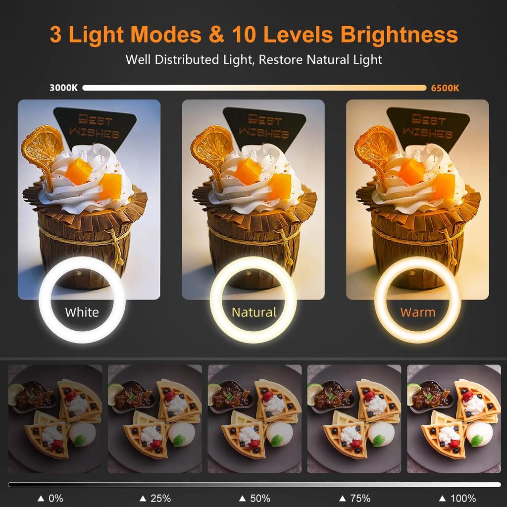 LED Phone Live Streaming Fill Light with Flexible Robotic Arm Phone Holder Fixed Shooting Recording Live Streaming Selfie Stick