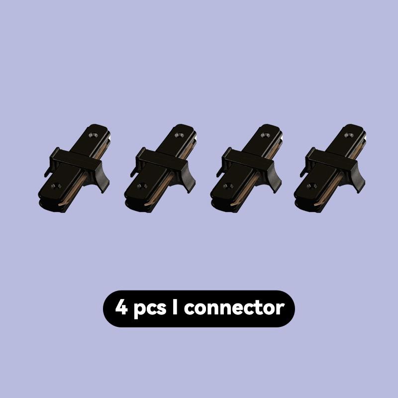 

Комплект из 2-проводного светильника для трекового светильника 0,5 м, 1 м, светодиодный светильник для трека для гостиной, прямые/Г-образные соединители, потолочная коробка White