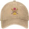 Cricket Club Logo Baseball Cap Vintage Washed Cotton Adjustable Dad Hat for Unisex