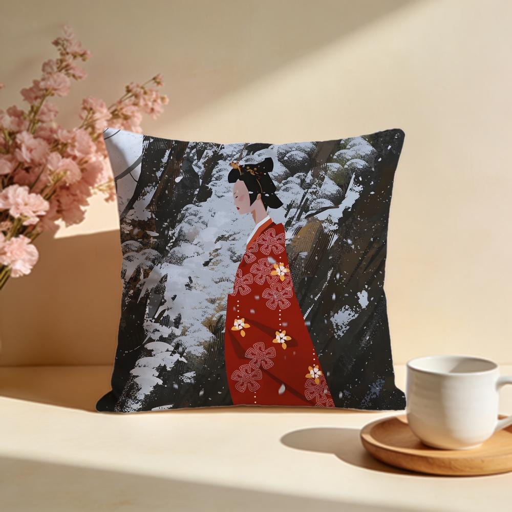 

Hot BBlue Eye Samuraiful Cushion Cover Stylish Washable Pillow Cover Ideal for Couch Bedroom Car Decoration 30X30cm