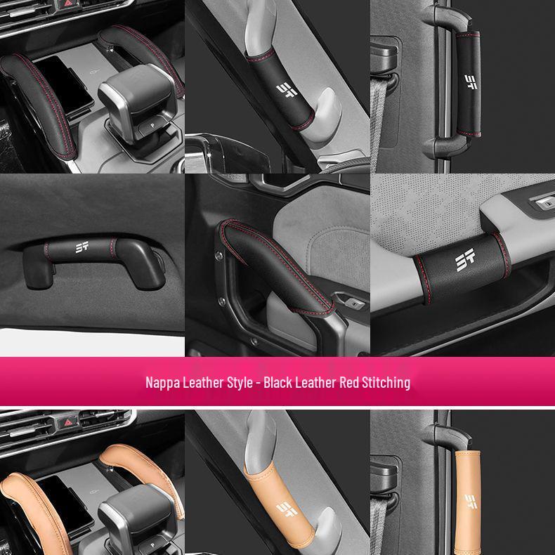 Jetour Traveller and Shan Hai T2 Car Door Handle Protective Leather Covers – Decorative Modification Supplies